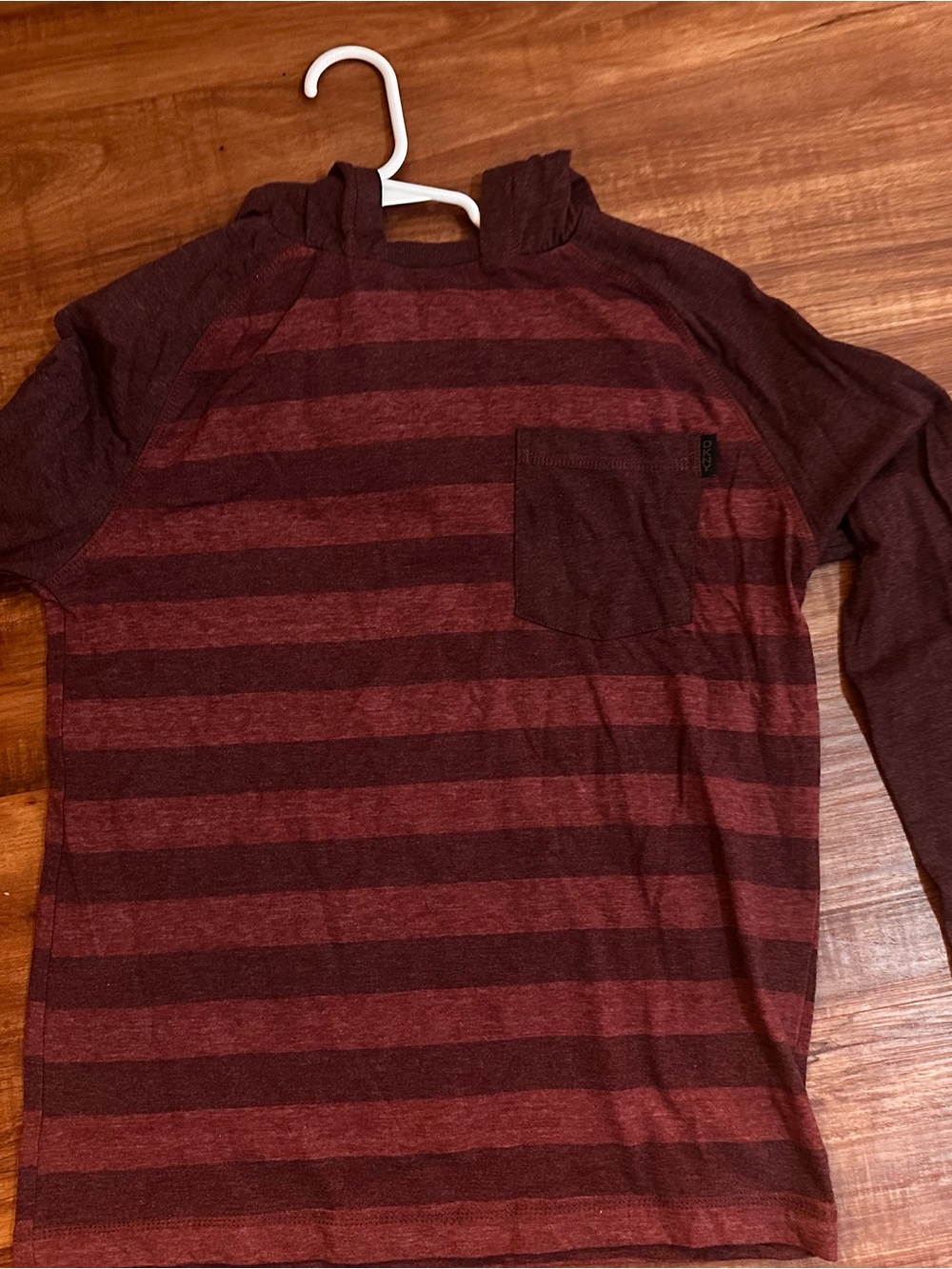 Dkny Boys' Maroon & Dark Red Striped Long-Sleeve Tee, Size: 10/12 DKNY